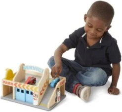 Melissa & Doug Parkhaus Mit Tankstelle Und Waschanlage Aus Holz -Tonies 11154399 05