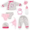 Deluxe Puppenkleidung Set 9-tlg. Grau/pink Von Bayer, 40-46 Cm -Tonies 25344388 01