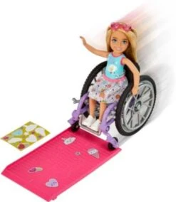 Barbie Chelsea-Puppe (blond) Und Rollstuhl. Spielzeug Für Kinder Ab 3 Jahren -Tonies 26406524 04