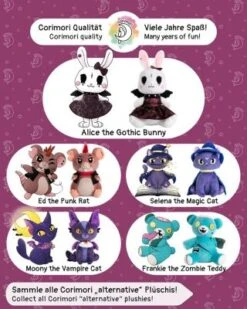 Corimori® Alice Das Gothic-Häschen 26cm Stofftier Plüschtier -Tonies 29117806 06