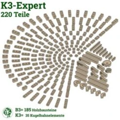 Baumkinder Kugelbahn Holz "K3-Expert" Mit Stecksystem (220 Teile) - Eine Murmelbahn Die Standhält! -Tonies 29465007 03