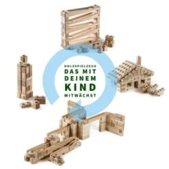 Baumkinder Kugelbahn Holz Ab 1 Jahr Und Stapelturm In Einem Holzspielzeug Vereint - Mini ( 32 Teile) -Tonies 29465009 05